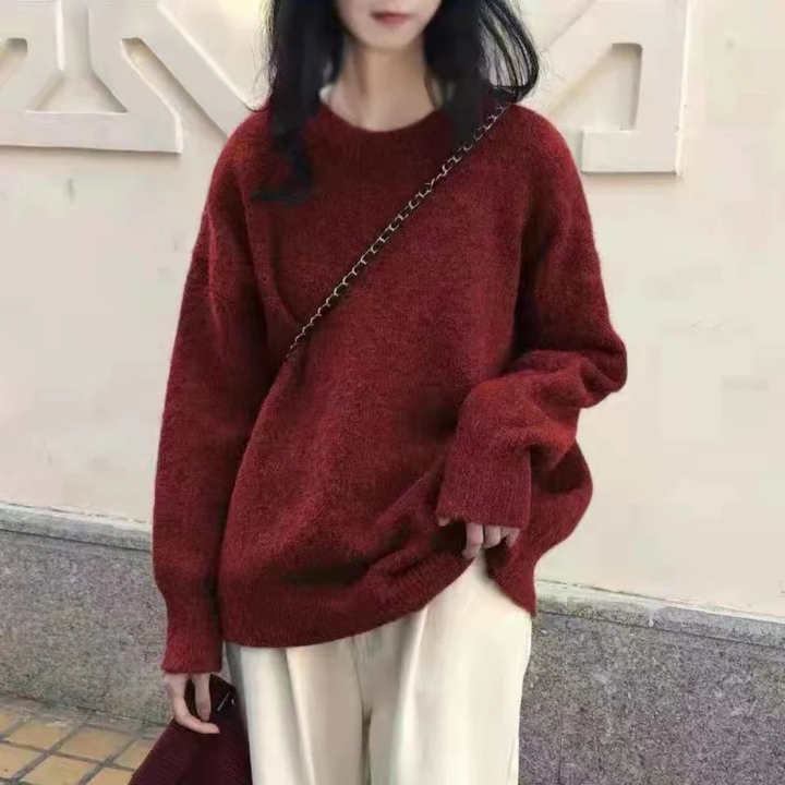 IMOGEN - Classic Drop Shoulder Long Sleeve Sweater