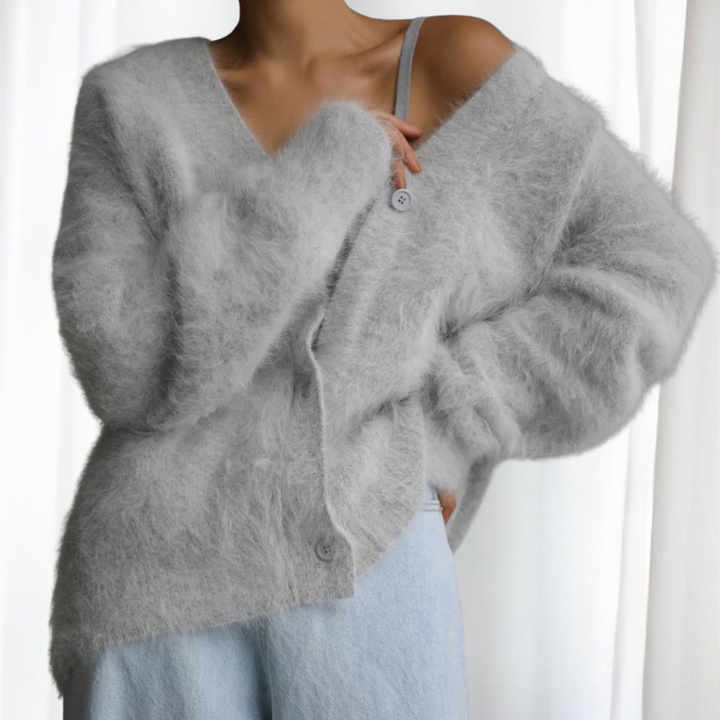 QUINCY - Comfy Button Front Drop Shoulder Cardigan