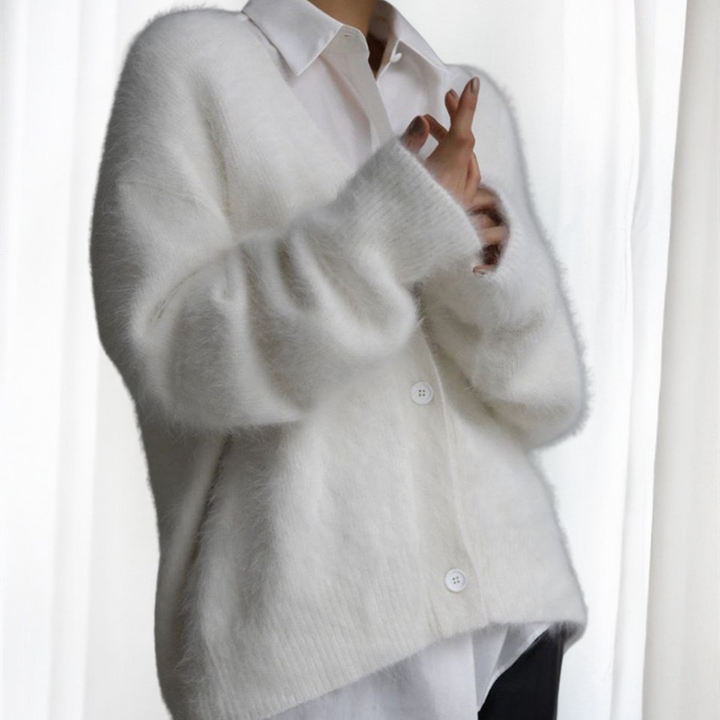 QUINCY - Comfy Button Front Drop Shoulder Cardigan