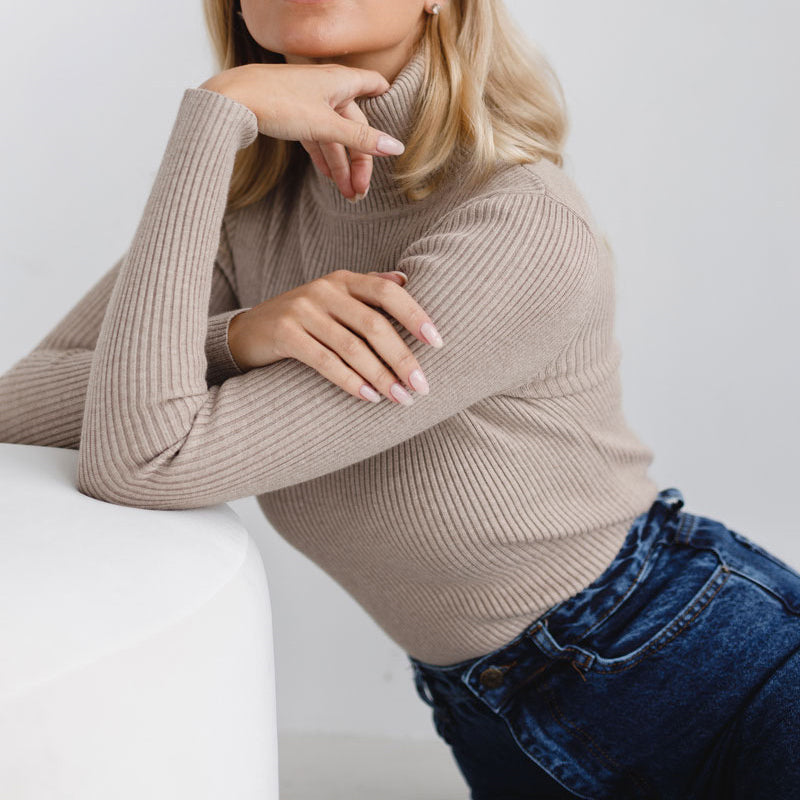 MAEVA - Ribbed Turtleneck Sweater