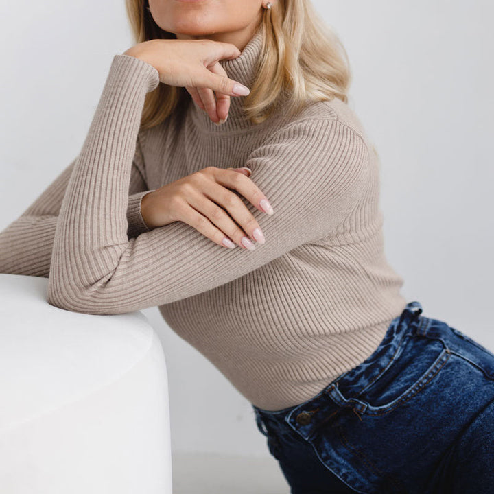 MAEVA - Ribbed Turtleneck Sweater