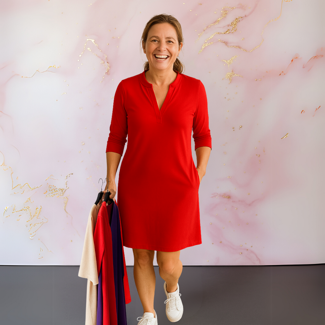 Hanneke™ | Effortless Everyday Elegance V-Neck Dress