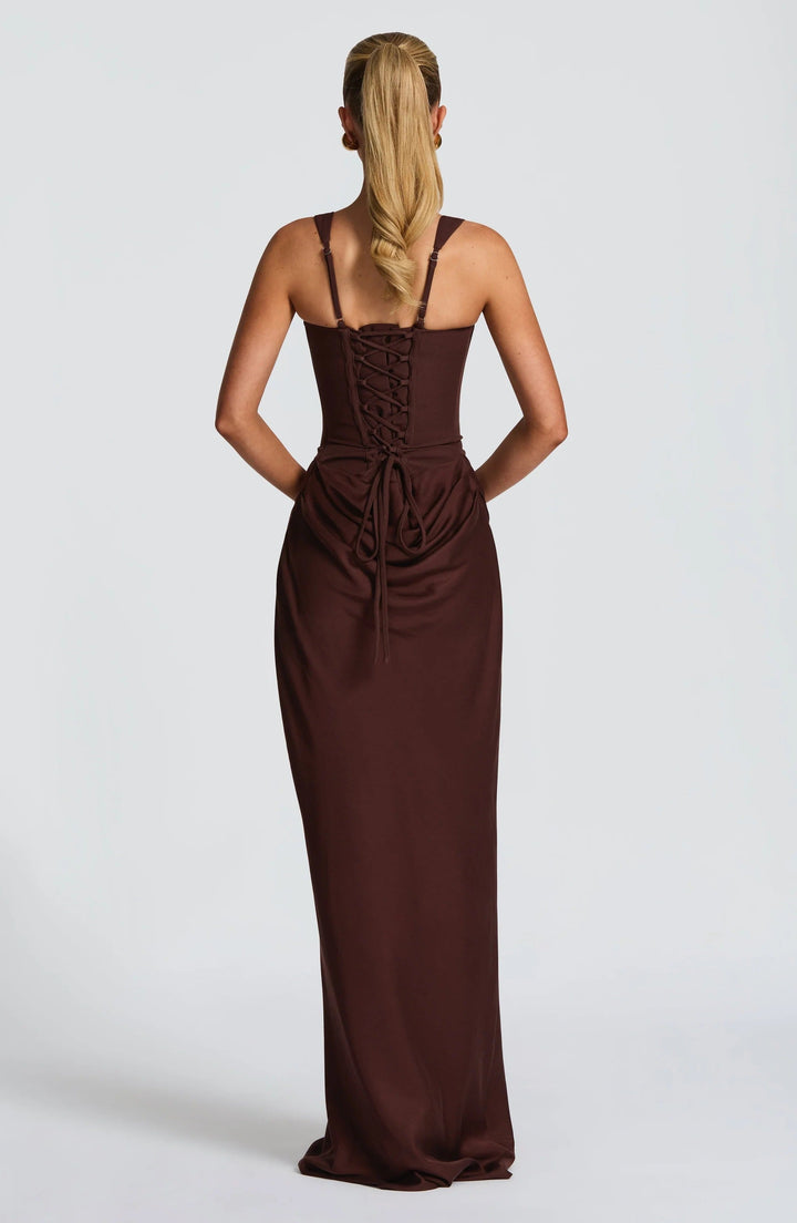 Alina | Women's Sleeveless Bodycon Corset Maxi Wedding Guest Dress