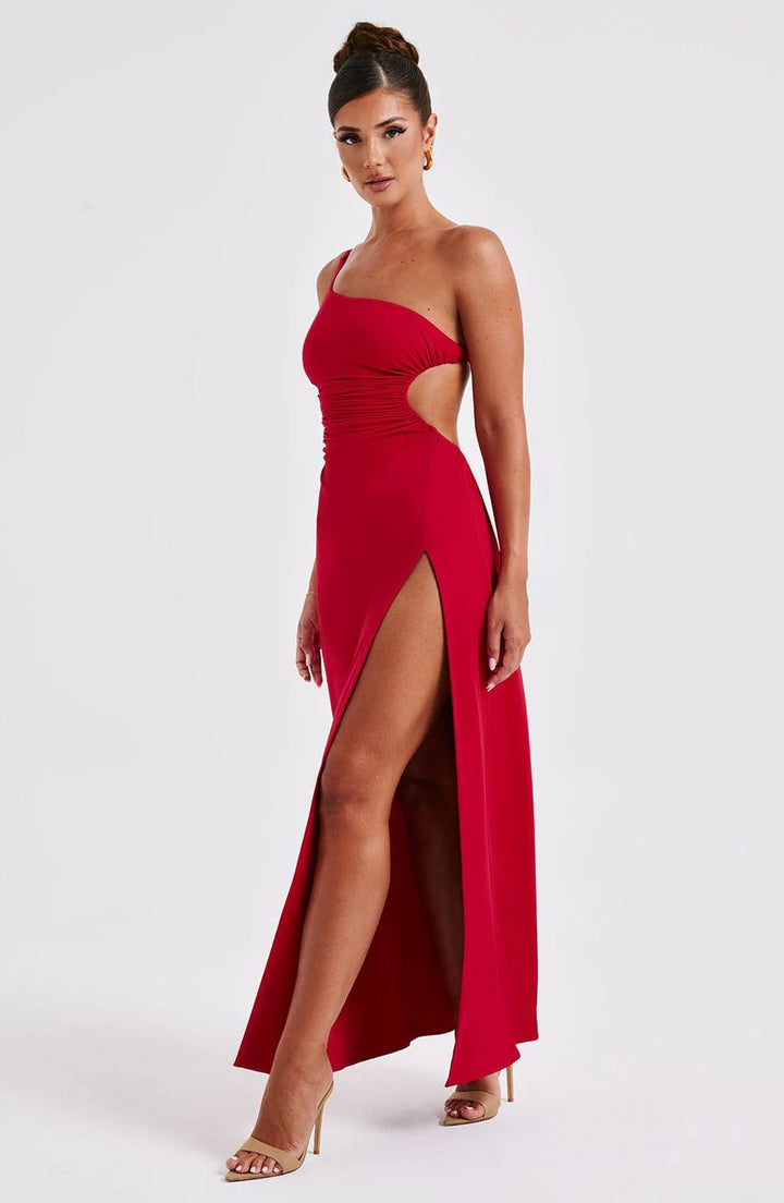 Amanda | Women's One-Shoulder Slit Maxi Prom Dress
