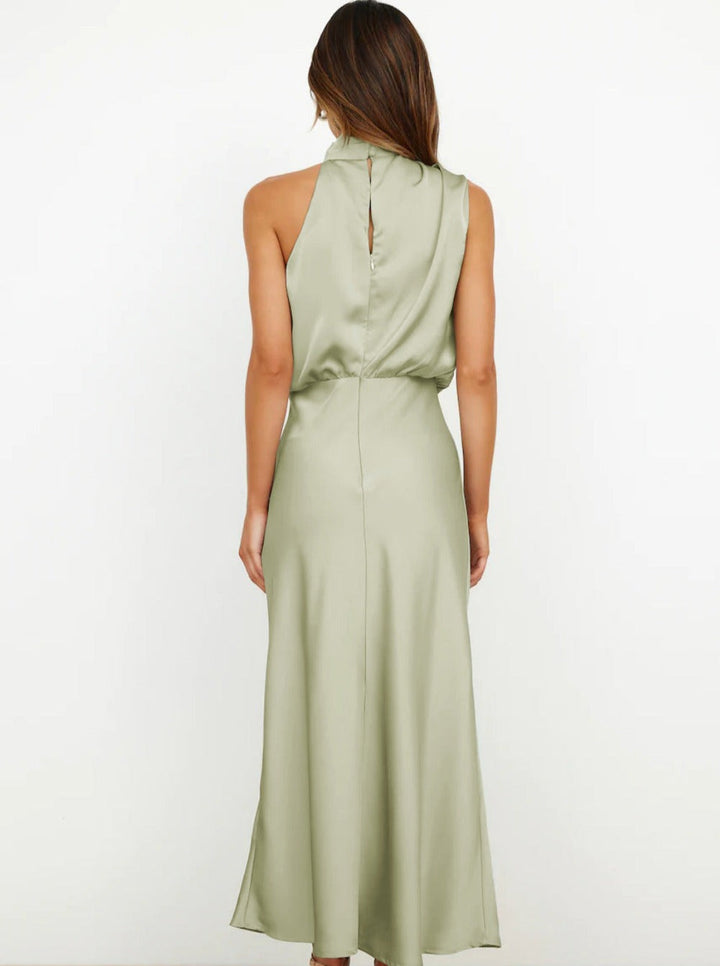 Briony | Women's Elegant Halter Neck Maxi Wedding Guest Dress