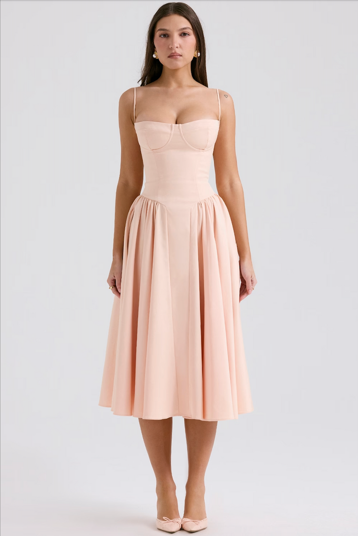 Calliope | Women's Sleeveless Structured Midi Summer Dress