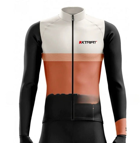 XTRIAT men's winter cycling jersey | fleece lining, warm and cold-resistant