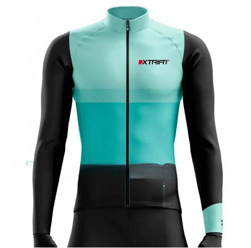XTRIAT men's winter cycling jersey | fleece lining, warm and cold-resistant