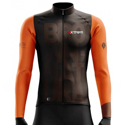 XTRIAT men's winter cycling jersey | fleece lining, warm and cold-resistant