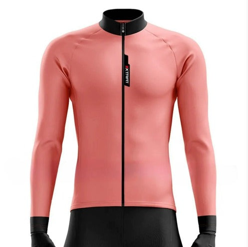 XTRIAT men's winter cycling jersey | fleece lining, warm and cold-resistant