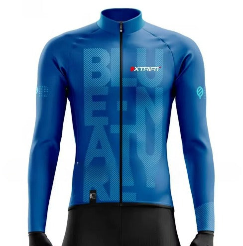 XTRIAT men's winter cycling jersey | fleece lining, warm and cold-resistant