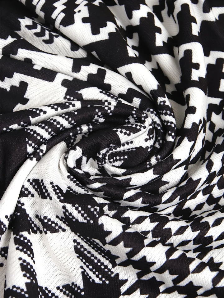 LEONA | Sleek Geo-Print Cardigan