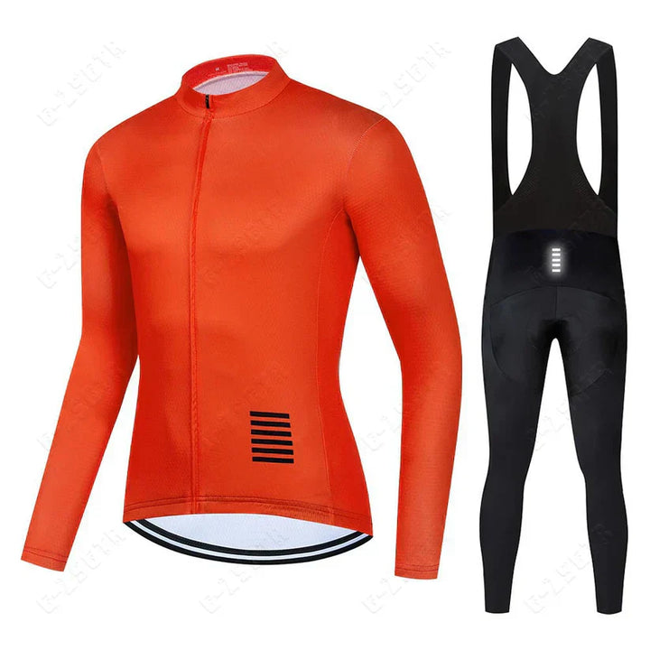 Long-sleeve cycling clothing set