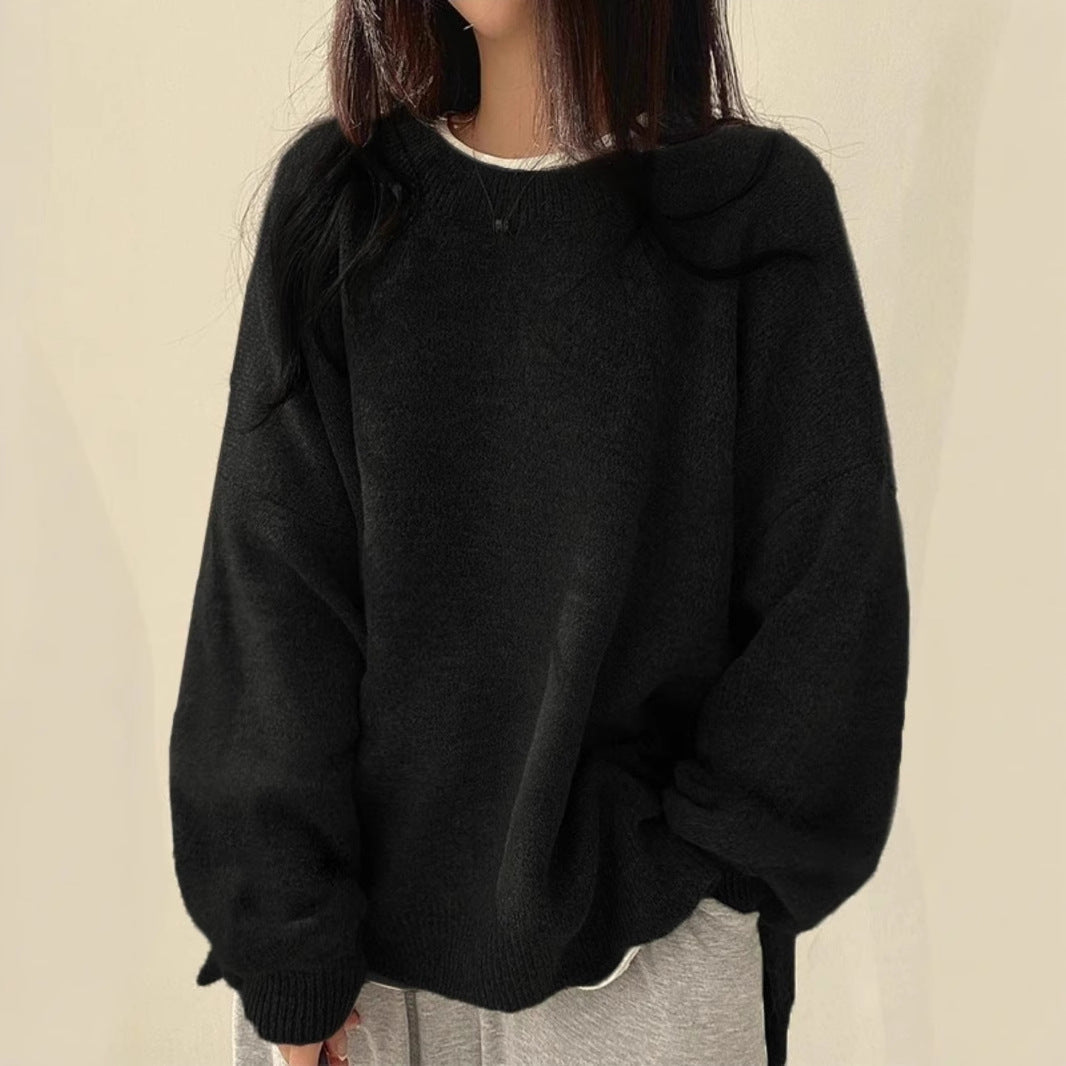 BILOG - Casual Long Sleeve Round Neck Sweater