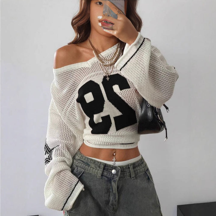 ALON ? Retro Long Sleeve Pullover Sweater