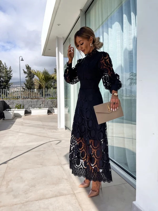 Aurelia™ Lace Midi Dress | Timeless Elegance & Feminine Detail