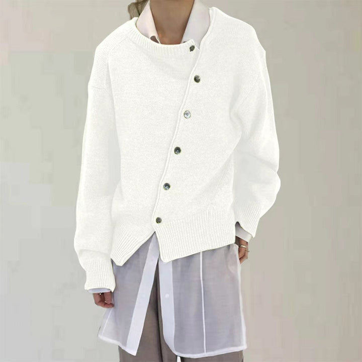 ALYCIA - Asymmetric Button Cardigan