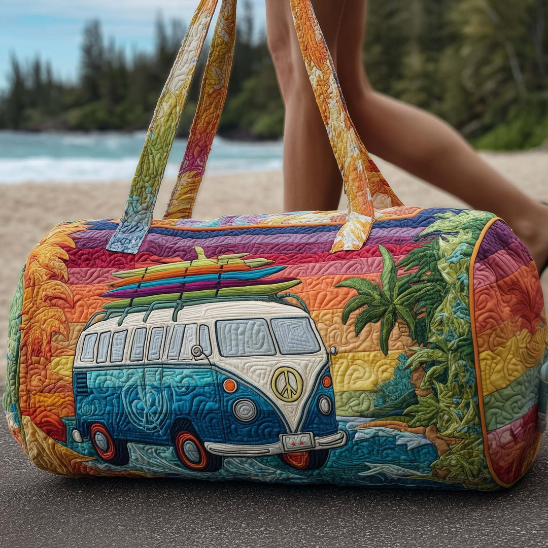 Hippie Van Quilted Duffle Bag
