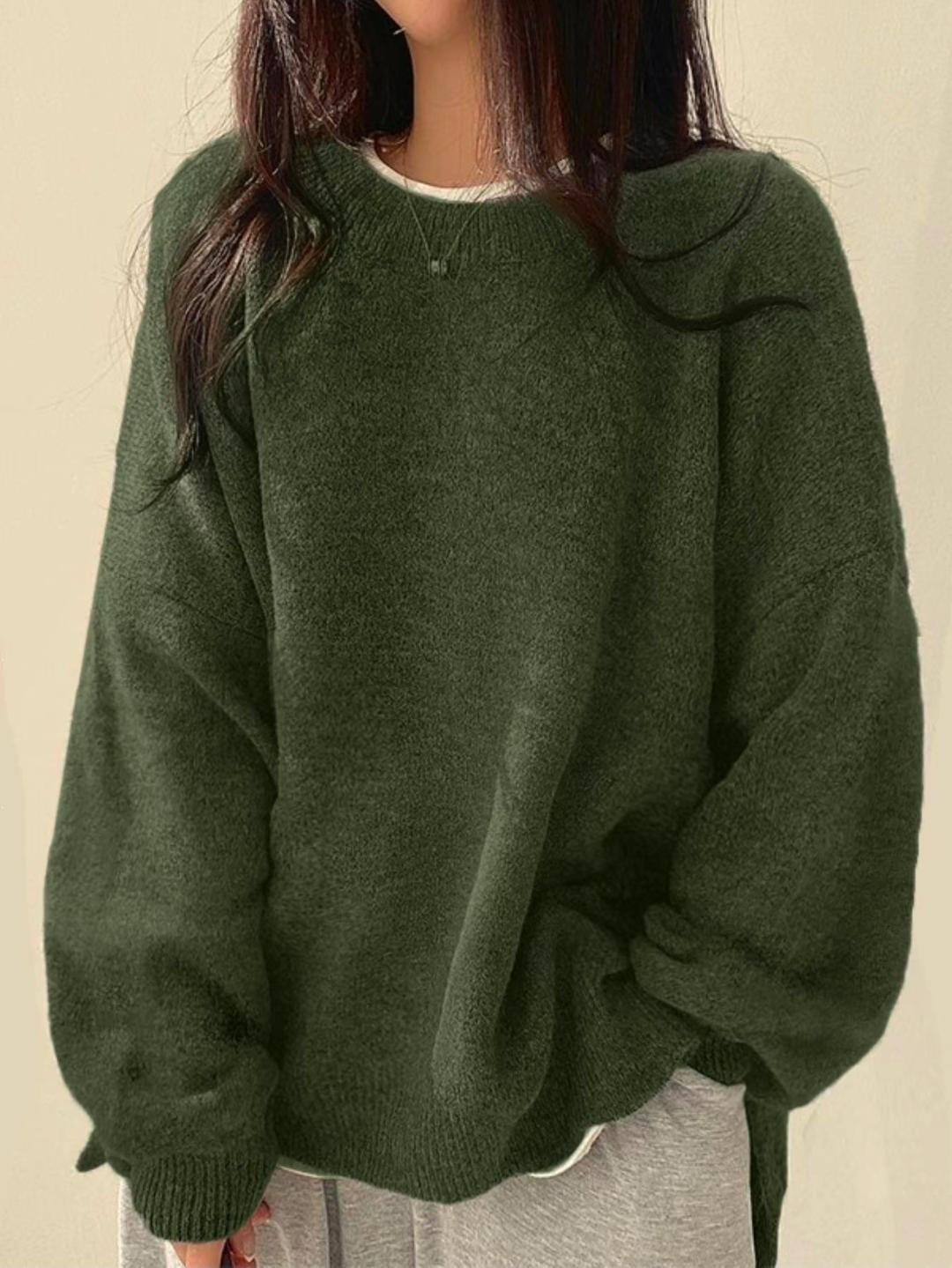 BILOG - Casual Long Sleeve Round Neck Sweater