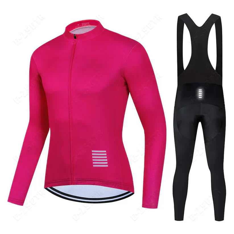 Long-sleeve cycling clothing set – fleece-lined version