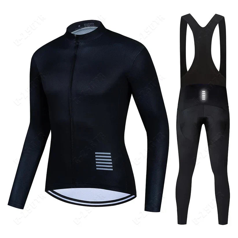 Long-sleeve cycling clothing set – fleece-lined version