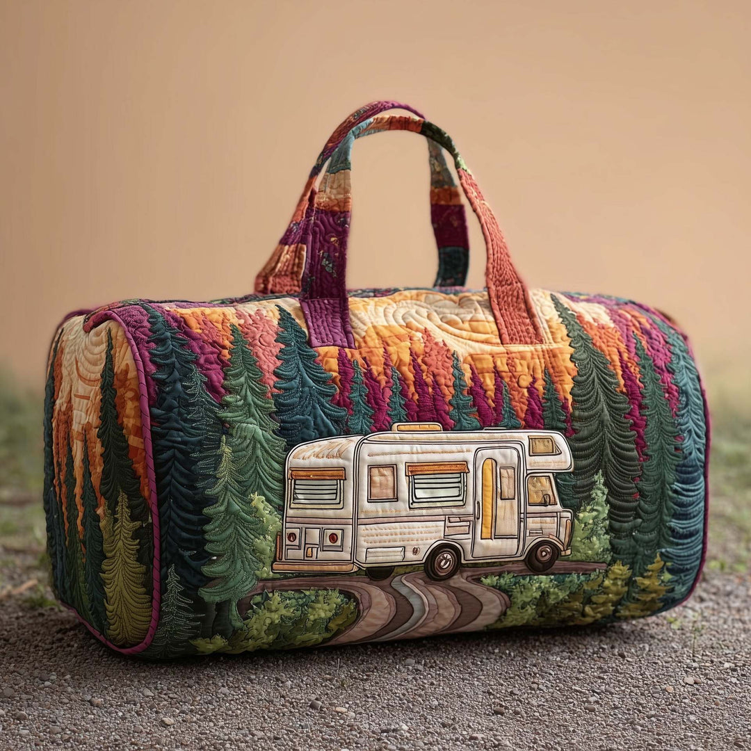 Camping Trailer Quilted Duffle Bag