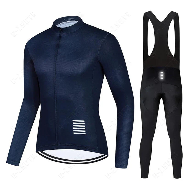Long-sleeve cycling clothing set – fleece-lined version