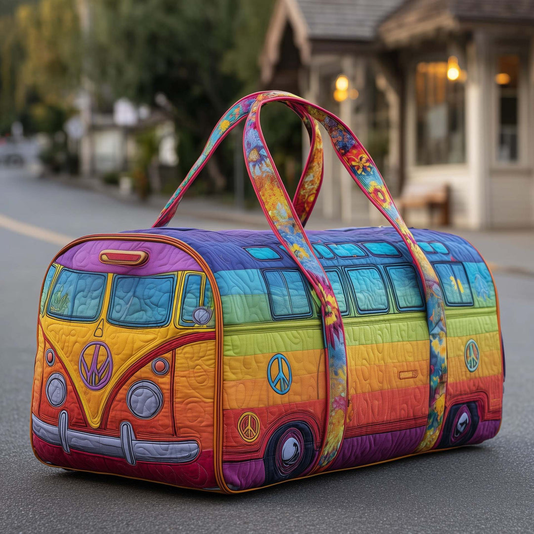 Hippie Van Quilted Duffle Bag
