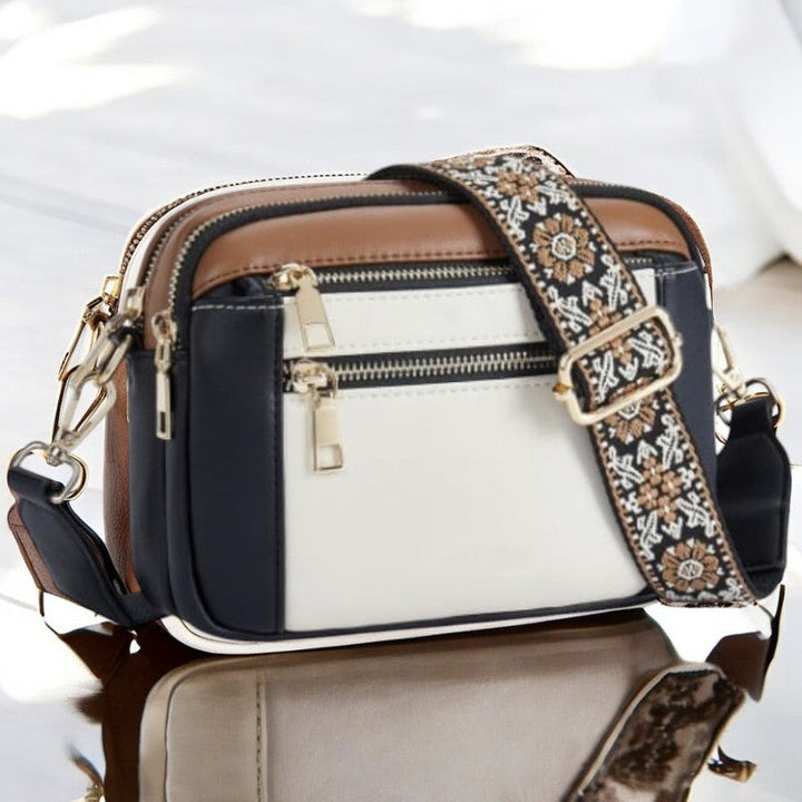 Emmie – Refined Leather Shoulder Bag with Compartments