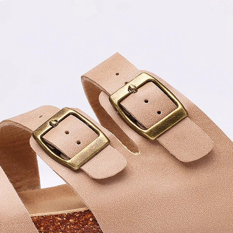 Hex | Nappa Leather Orthopedic Double Buckle Slide