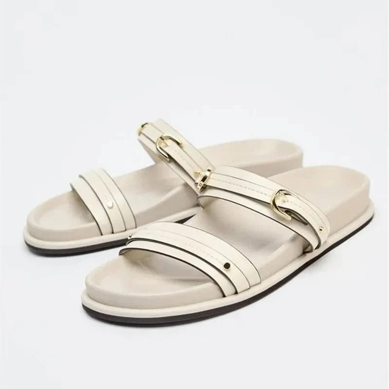 Maribel | Twin Strap Flats