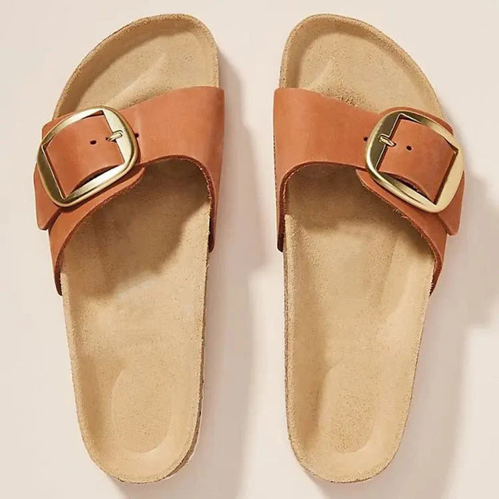 Brielle | Buckle Cork Orthopedic Slides