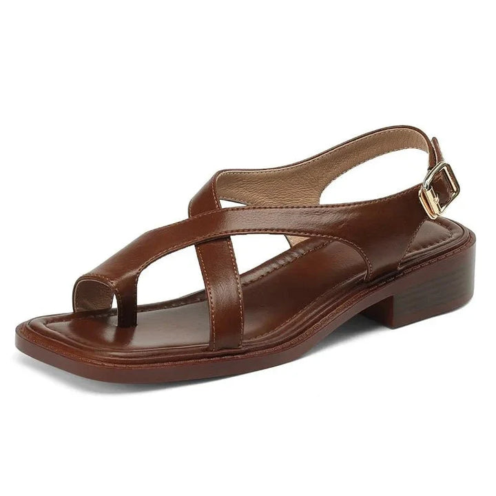 Ivy Cross Sandals | Italian Leather, Orthopedic Cushioned Footbed
