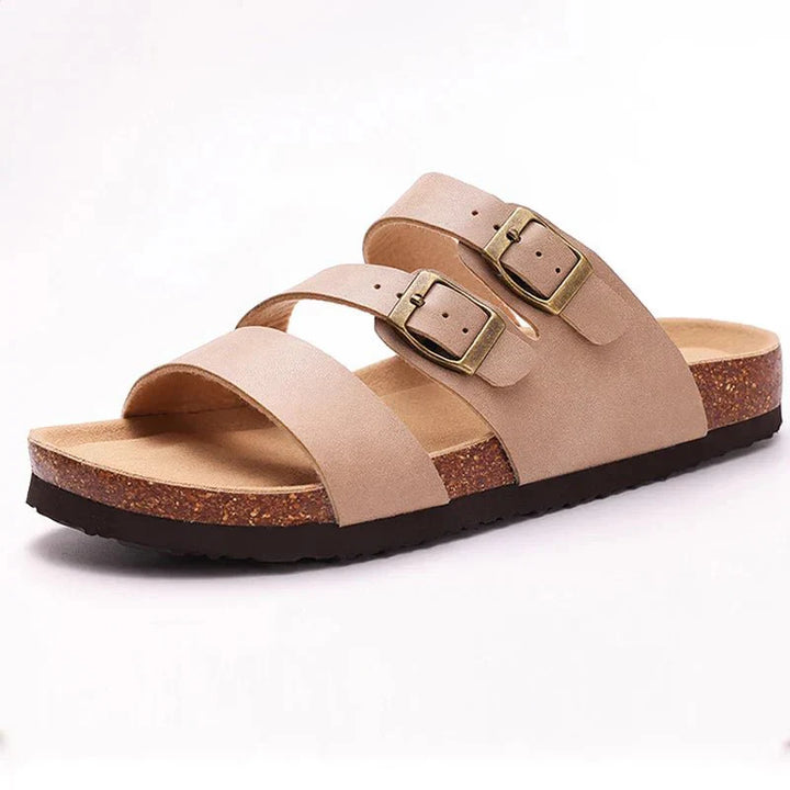Hex | Nappa Leather Orthopedic Double Buckle Slide