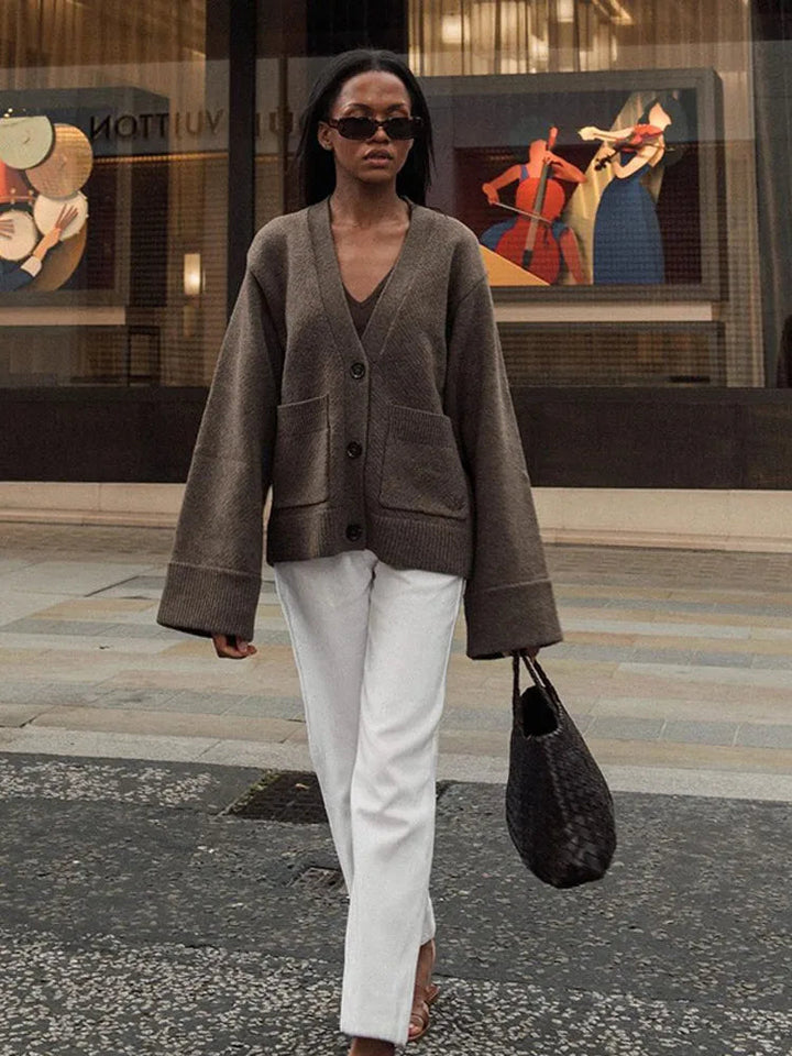 JULIETTE - V-Neck Knit Cardigan