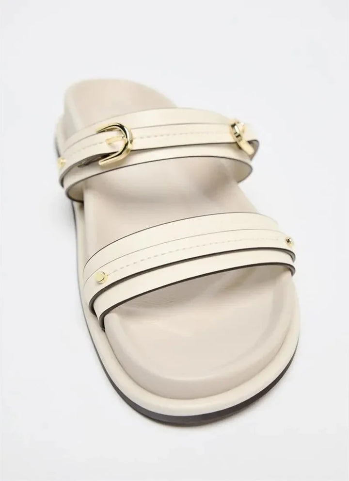 Maribel | Twin Strap Flats