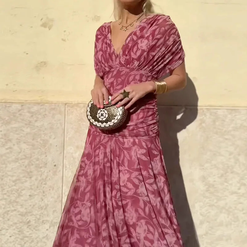 Luna - Elegant Dress With V-Neckline