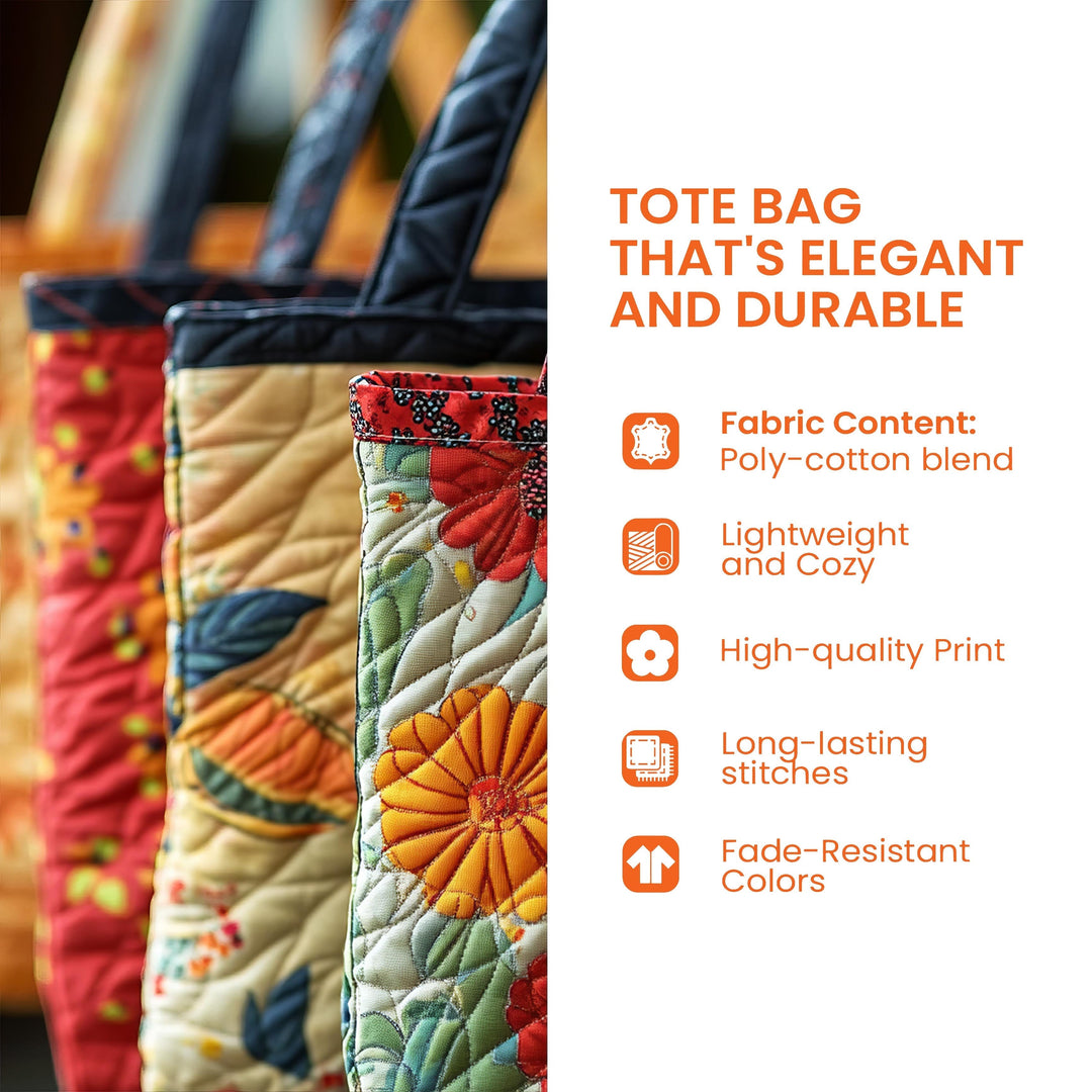 Bee Quilted Tote Bag