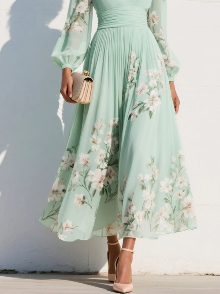 Seraphina™ Floral Midi Dress | Effortless Grace & Timeless Elegance