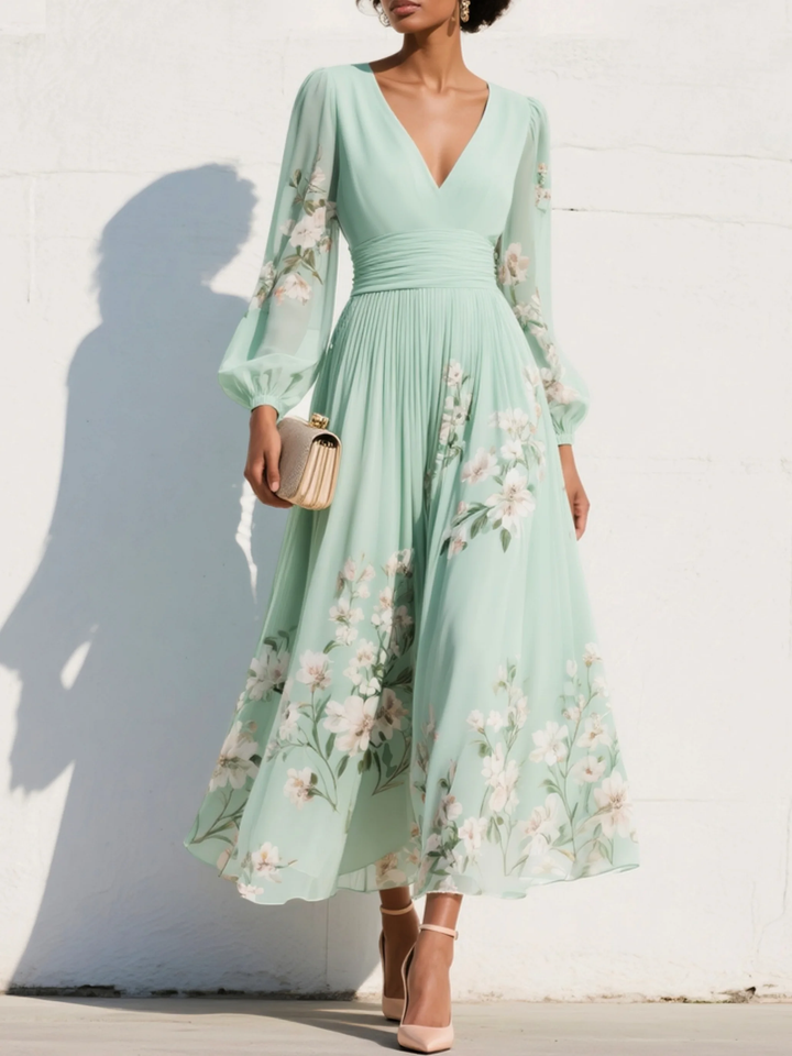 Seraphina™ Floral Midi Dress | Effortless Grace & Timeless Elegance