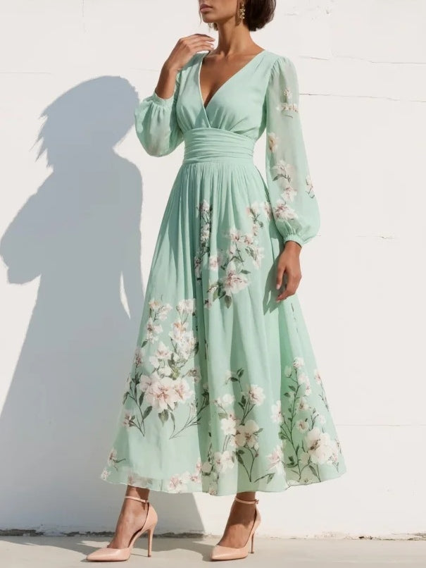 Seraphina™ Floral Midi Dress | Effortless Grace & Timeless Elegance