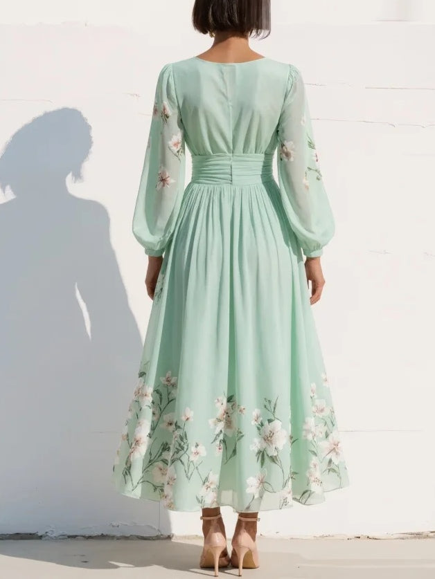 Seraphina™ Floral Midi Dress | Effortless Grace & Timeless Elegance