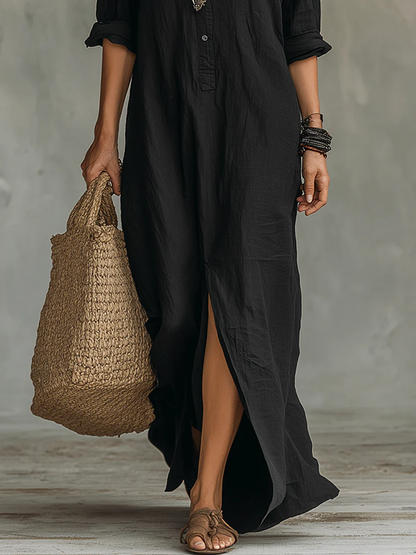 Sienna™ Relaxed Maxi Shirt Dress | Effortless Everyday Elegance