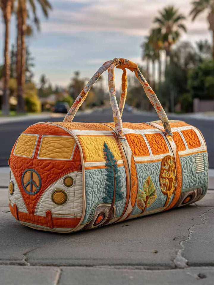 Hippie Van Quilted Duffle Bag