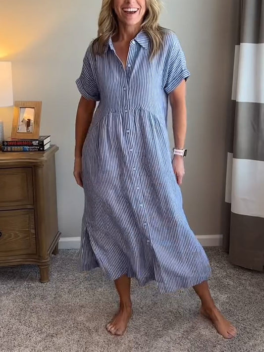 CASSIE | Fashionable Striped Dress