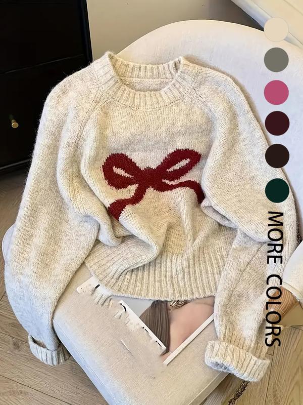 GRACIE - Elegant Bow Knit Sweater for Fall & Winter Fashion