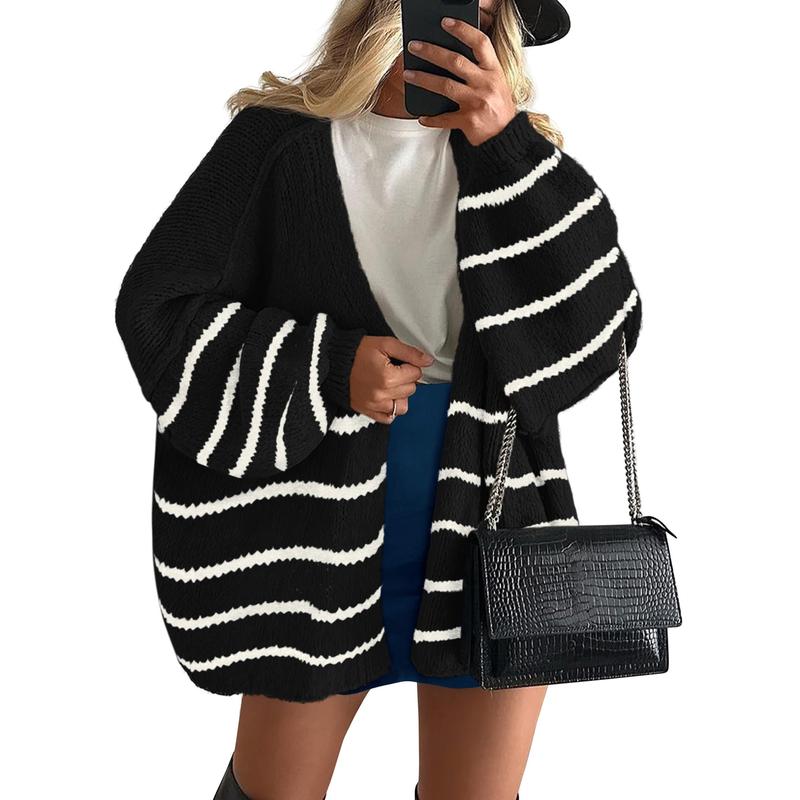 VERONIKA - Oversized Fit Lantern Sleeve Autumn Knit Cardigan