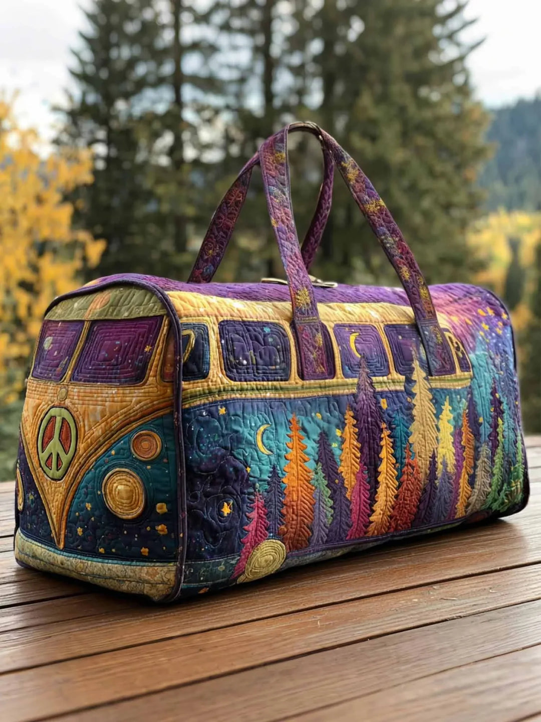 Wander Roads Quilted Duffle Bag