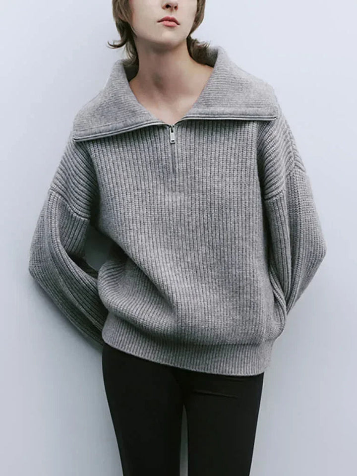 ELODIE - Comfy Half-Zip Sweater
