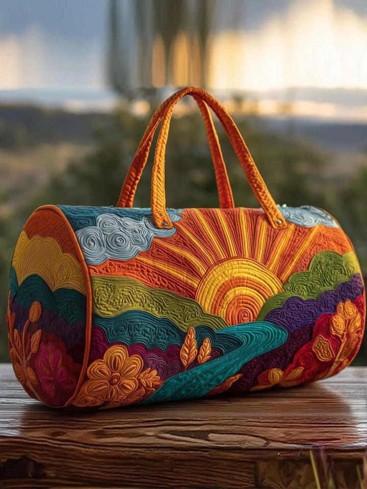 Hippie Sun Quilted Duffle Bag